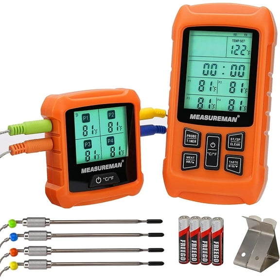 MEASUREMAN Digital Meat-Thermometer Instant-Read Food Temperature-Probe - with Magnet Calibration Thermometer Waterproof for Kitchen Cooking Grill BBQ Oven Candy