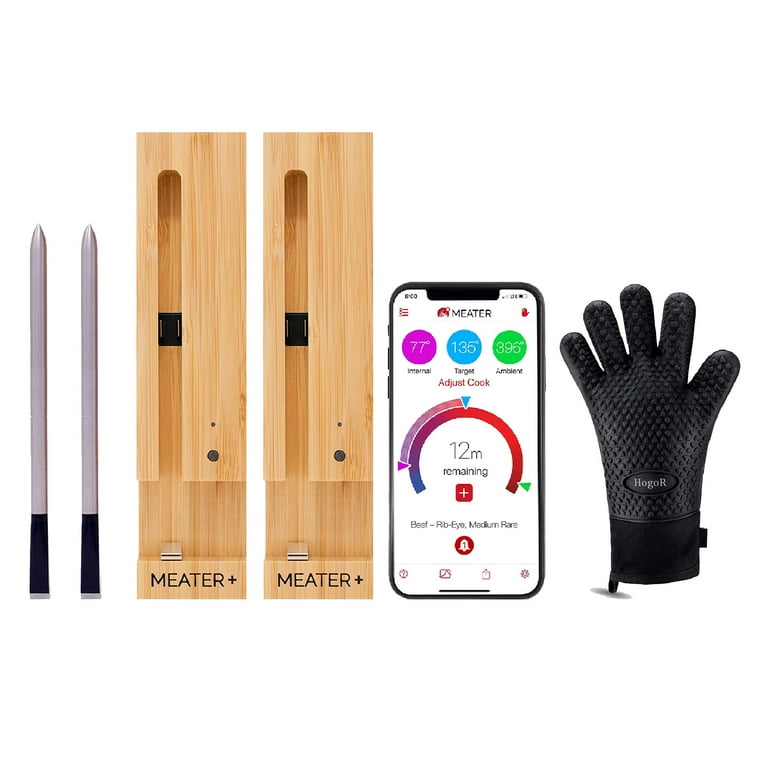 MEATER Set of 2 Smart Wireless Meat Thermometer 165ft Range for Oven BBQ HogoR Walmart