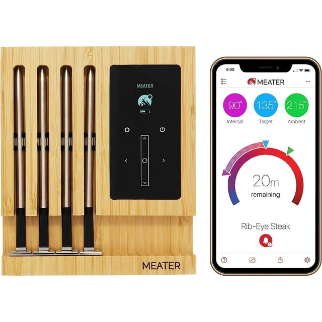 MEATER Block 4Probe 165ft Wireless Connection Premium WiFi Smart Meat