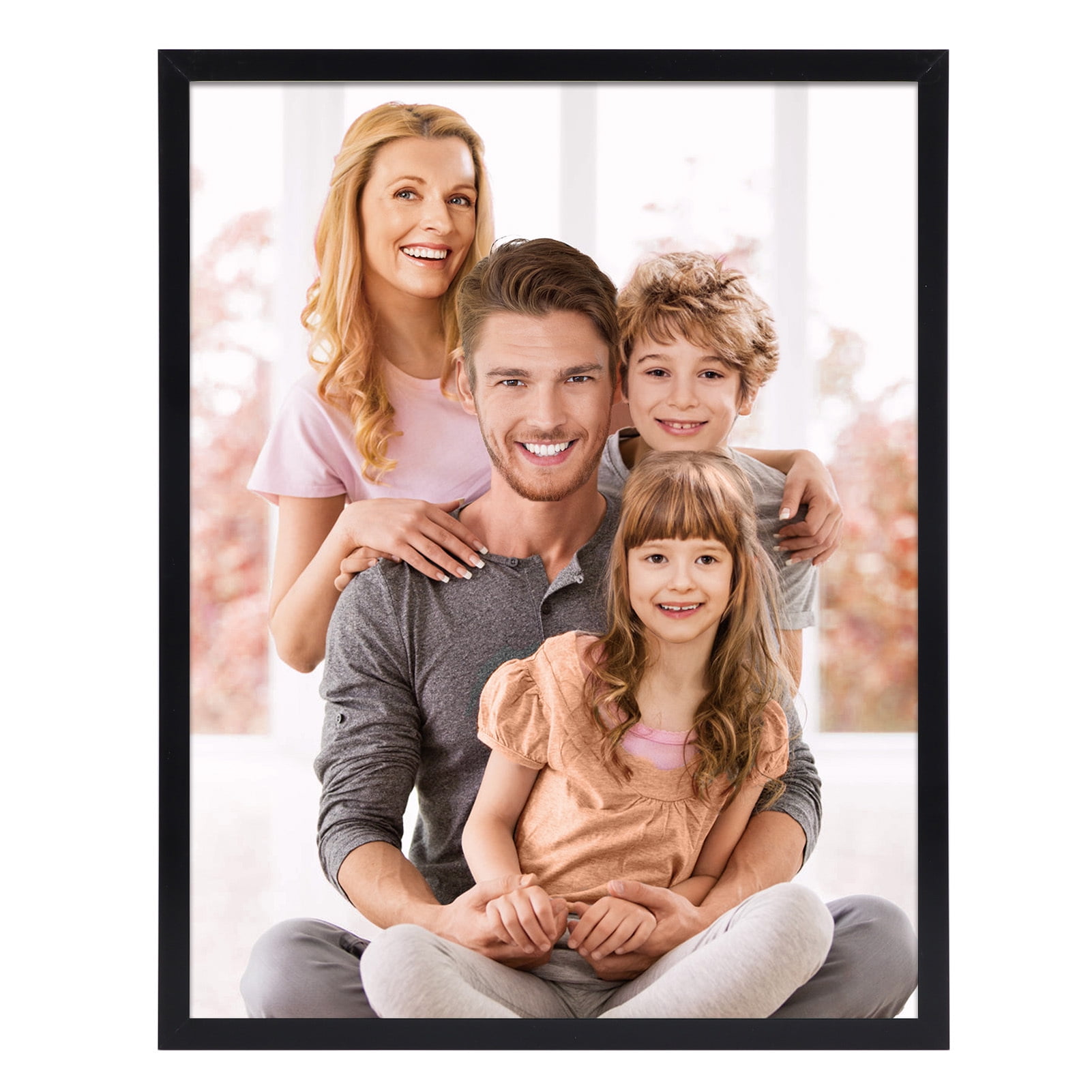 MEBRUDY 11x14 Sleek Black Picture Frame, Versatile Wall or Tabletop