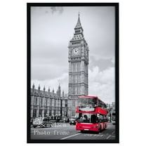 MEBRUDY 11x17 Picture Frame Black, 11 by 17 Thin Poster Photo Frame for Wall Display, Single