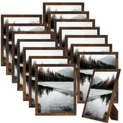 MEBRUDY 8x10 Picture Frames Set of 15 Display 8 by 10 Photo for Wall or Tabletop, Brown