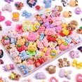 thumbnail image 1 of MEC 60Pcs Colorful Slime Charms Assorted Cute Decoden Embellishments, Kawaii Slime Accessories,Candy Heart Bear Bulk Flatback Resin Charm for Phone Junk Cases,Scrapbooking Crafting & DIY Decoration, 1 of 14