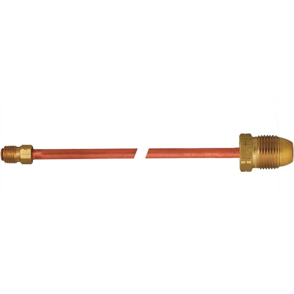 MEC ME1665-12 Pigtail POL x 1/4 in. Inverted Flare x 12 in. L, 7/8 in. HEX