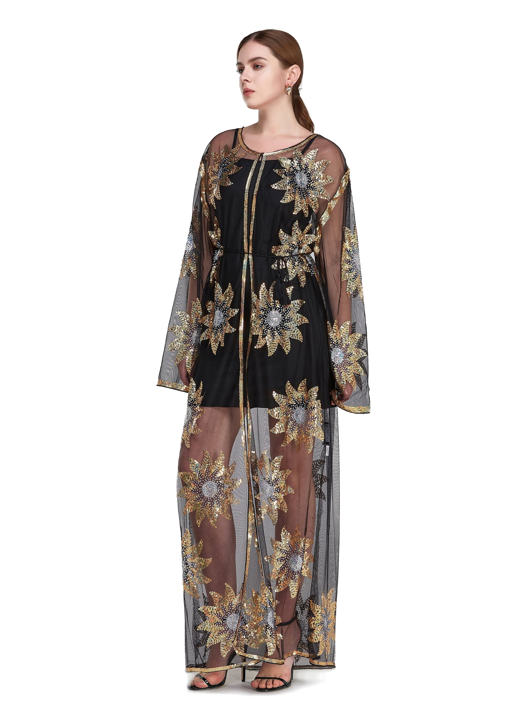 Sequin kimono dress plus size new arrivals