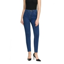 MECALA Womens High Rise Skinny Jeans High Waist Denim Pants Jeggings,Dark Blue,2XL