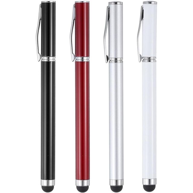 MECCANIXITY 4pcs Ballpoint Pen with Stylus Tip 2 in 1 Ink Pen & Fine