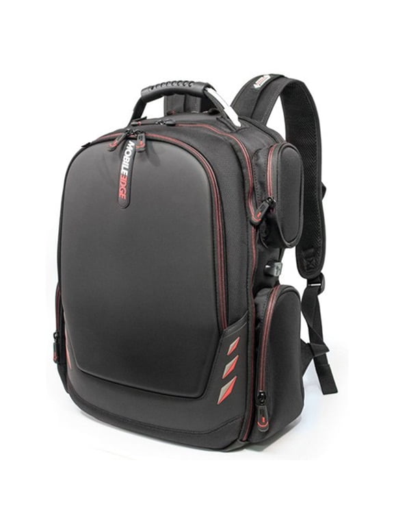 MECGBP1 Core Gaming Checkpoint Friendly 18.4" Backpack w/Molded Front Panel - Black with Red Trim