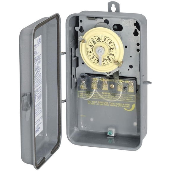Intermatic Mechanical Timer Switch 208/277V - 40 Amps, Gray, Outdoor