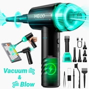 Air Duster,MECO 2-in-1 Compressed Air Duster and Vacumm,110000 RPM Cordless Car Vacuum with 6000mAh Battery for Car,Computer, Laptop, Keyboard Cleaning