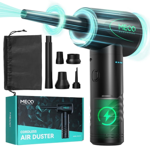 MECO Cordless Compressed Air Duster, 100000RPM Electric Duster Blower for Computer Electronics Keyboard Car, Replaces Can Air Duster/Compressed Gas Cleaner
