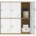 thumbnail image 1 of MECOLOR 4, 6, 9 Door Metal Office Storage Locker Cabinet, Gym School and Home Locker,Metal Locker Storage for Employee Staff or Workers(White,6D), 1 of 7