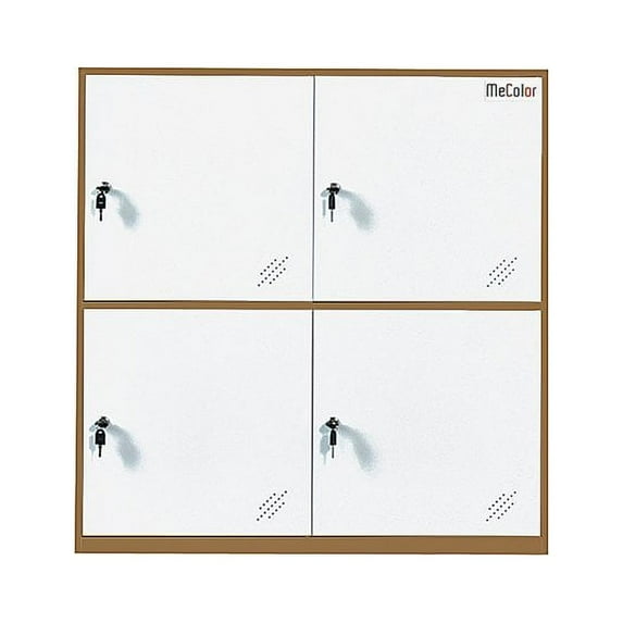 MECOLOR Gym office school and employee Locker 4 Door Metal Locker Small Size Storage for School Bags Shoes and Toy