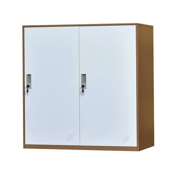 MECOLOR Office Metal Cabinet Locker with 2 Layer Each Door Storage for Cloth PC ,bag,toy and Shoes,Small Changing Room Locker