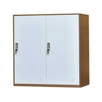 MECOLOR Office Metal Cabinet Locker with 2 Layer Each Door Storage for Cloth PC ,bag,toy and Shoes,Small Changing Room Locker