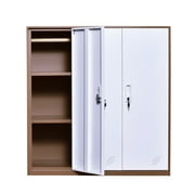 MECOLOR Office Metal Cabinet Locker with 3 Layer ,Each Door Storage for Cloth PC ,bag,toy and Shoes,Small Changing Room Locker