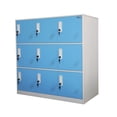thumbnail image 1 of MECOLOR - Small Locker Cabinet with 9 Case Blue Color 36.5" Tall for Office School and Home Storage, 1 of 10