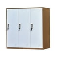 thumbnail image 1 of MECOLOR Small Office Metal Cabinet Locker with 3 Layer Each Door Storage for Cloth PC and Shoes,Changing Room Locker, 1 of 9