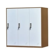 MECOLOR Small Office Metal Cabinet Locker with 3 Layer Each Door Storage for Cloth PC and Shoes,Changing Room Locker