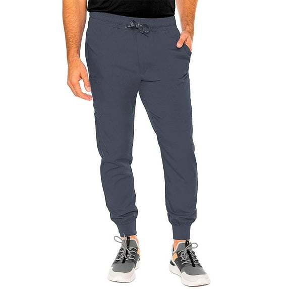 MED COUTURE Men Bowen Jogger, Color: Pewter, Size: L (7777-PWTR-L)