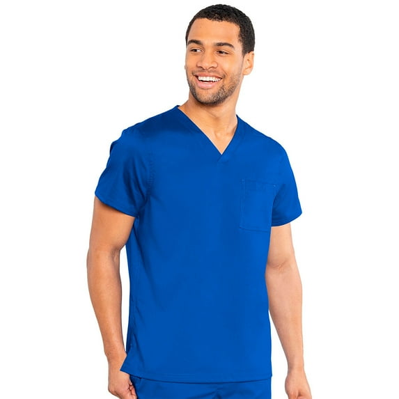 MED COUTURE  Men Cadence One Pocket Top, Color: Royal, Size: M (7478-ROYL-M)