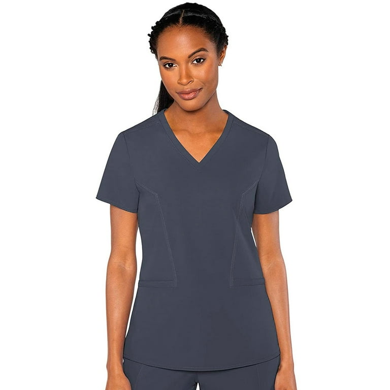 Med couture print scrub tops top