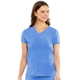 thumbnail image 1 of Med Couture Energy Women's 8478 V-Neck Knit Back Scrub Top -Ceil-Medium, 1 of 4