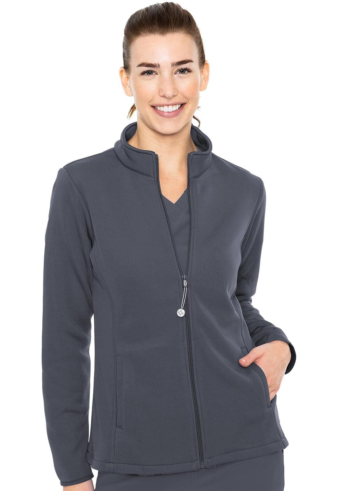 Med Couture Women's Performance Fleece Jacket with 4 Pockets and 2