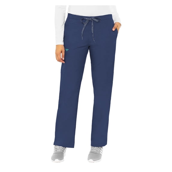 MED COUTURE Women Signature Drawstring Pant, Color: New Navy/Spearmint, Size: S (8705-NNSP-S)