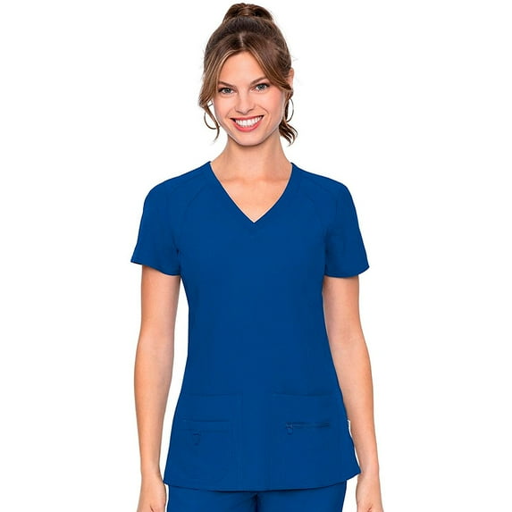 MED COUTURE Women V-Neck Racerback Top, Color: Royal, Size: L (8416-ROYL-L)