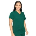thumbnail image 1 of MED COUTURE Women V-Neck Shirttail Top, Color: Hunter, Size: L (7459-HNTR-L), 1 of 5