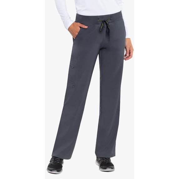 Med Couture Activate Women's Yoga One Pocket Cargo Pant, Small Petite, Pewter