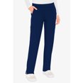 thumbnail image 1 of MED COUTURE Women Yoga 2 Cargo Pocket Pant, Color: Navy, Size: L (8744P-NAVY-L), 1 of 5