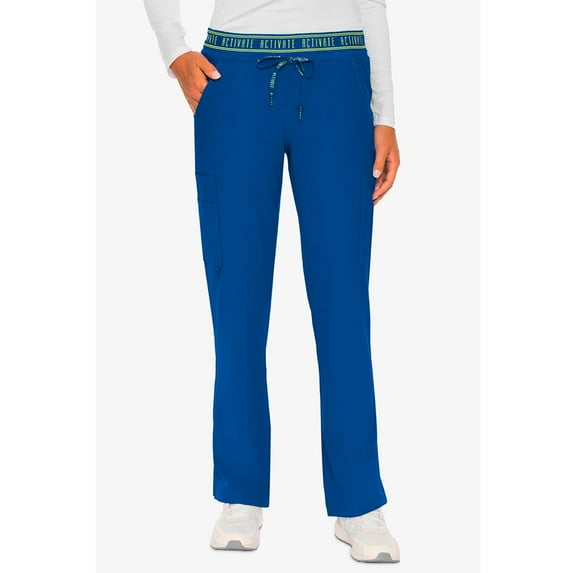 MED COUTURE Women Yoga 2 Cargo Pocket Pant, Color: Royal, Size: M (8758-ROYL-M)
