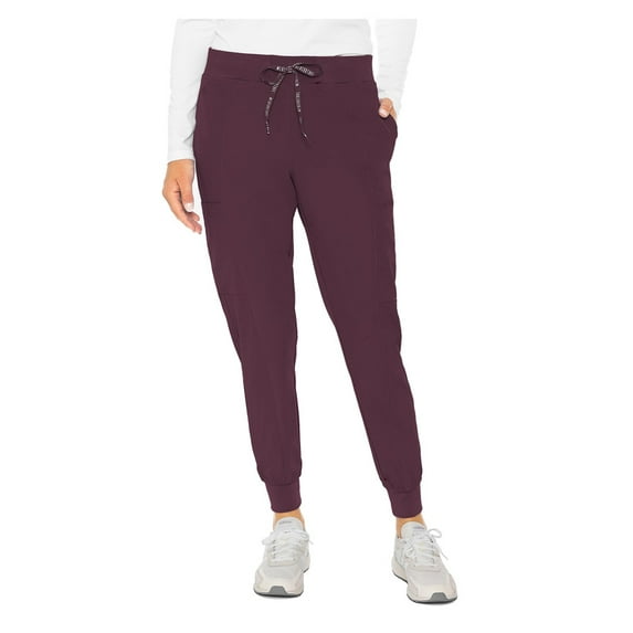 MED COUTURE Women's Moisture-Wicking Peaches Seamed Jogger, Color: Wine, Size: S Tall (8721T-WINE-S)