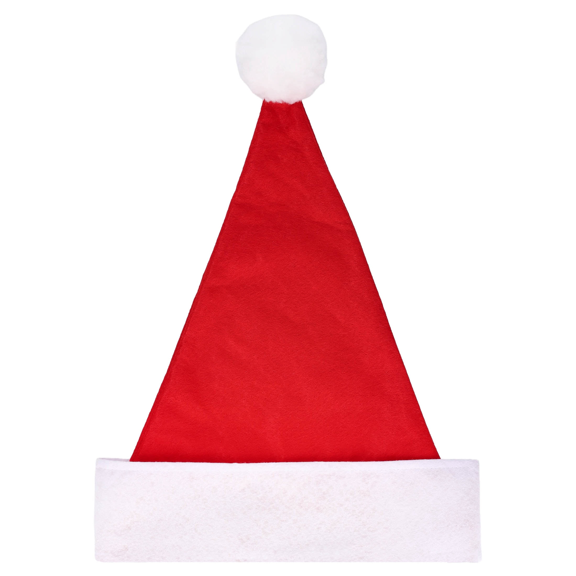 Medium Felt Santa Hat, Red and White, 16", by Holiday Time