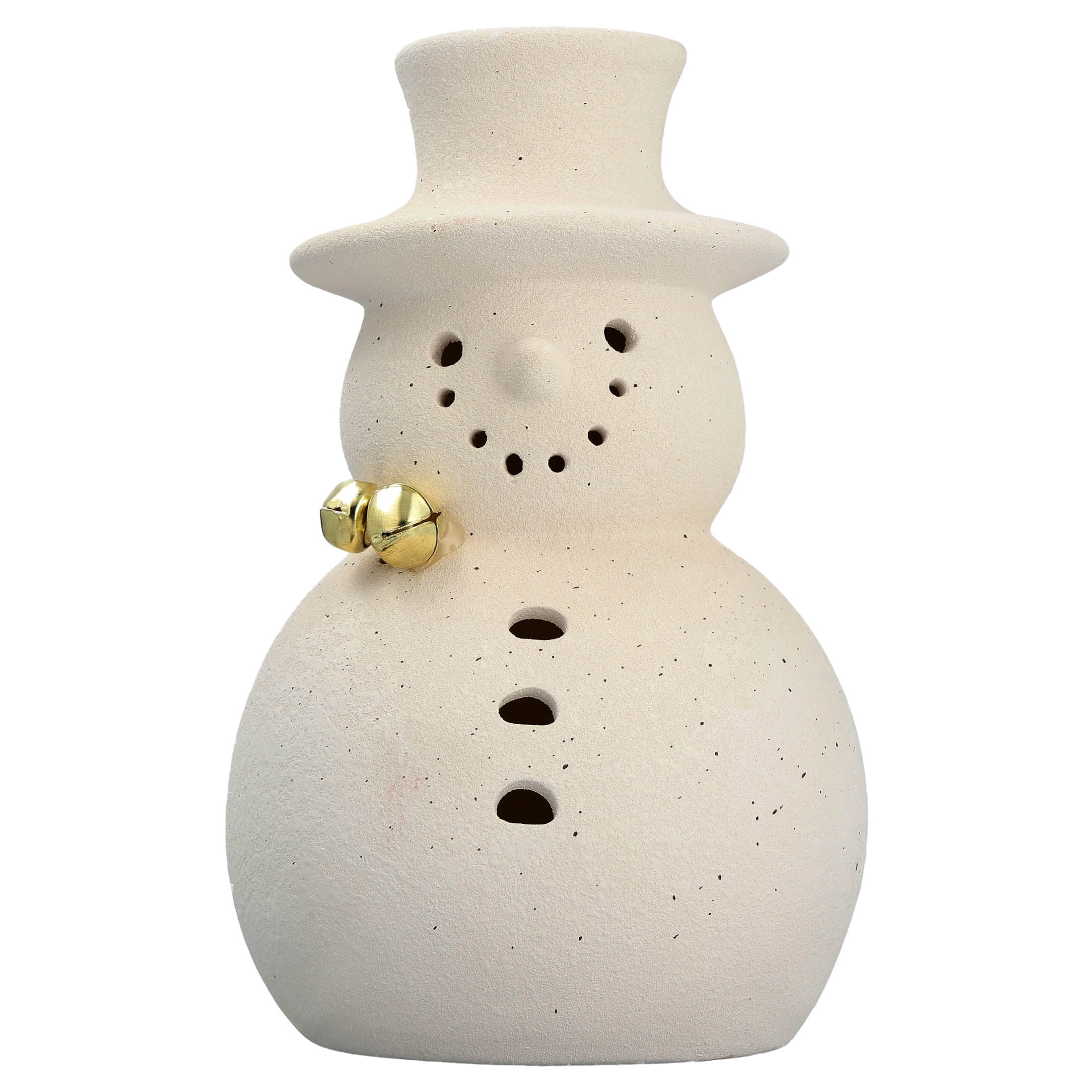 Medium Light-Up Snowman Christmas Decoration, White, 8.5", by Holiday Time