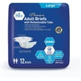 thumbnail image 1 of MED PRIDE Adult Diapers – Maximum Absorbency Adult Briefs with Tabs, Large 12 Pack White, Disposable Unisex Underwear for Bowel Incontinence, 1 of 5