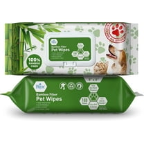 MEDPRIDE Gentle Doggie Towelettes 100 Count – Biodegradable Pet Wipes XL, 100% Bamboo Fiber Dog Wipes with Aloe Vera, Deodorizing & Hypoallergenic