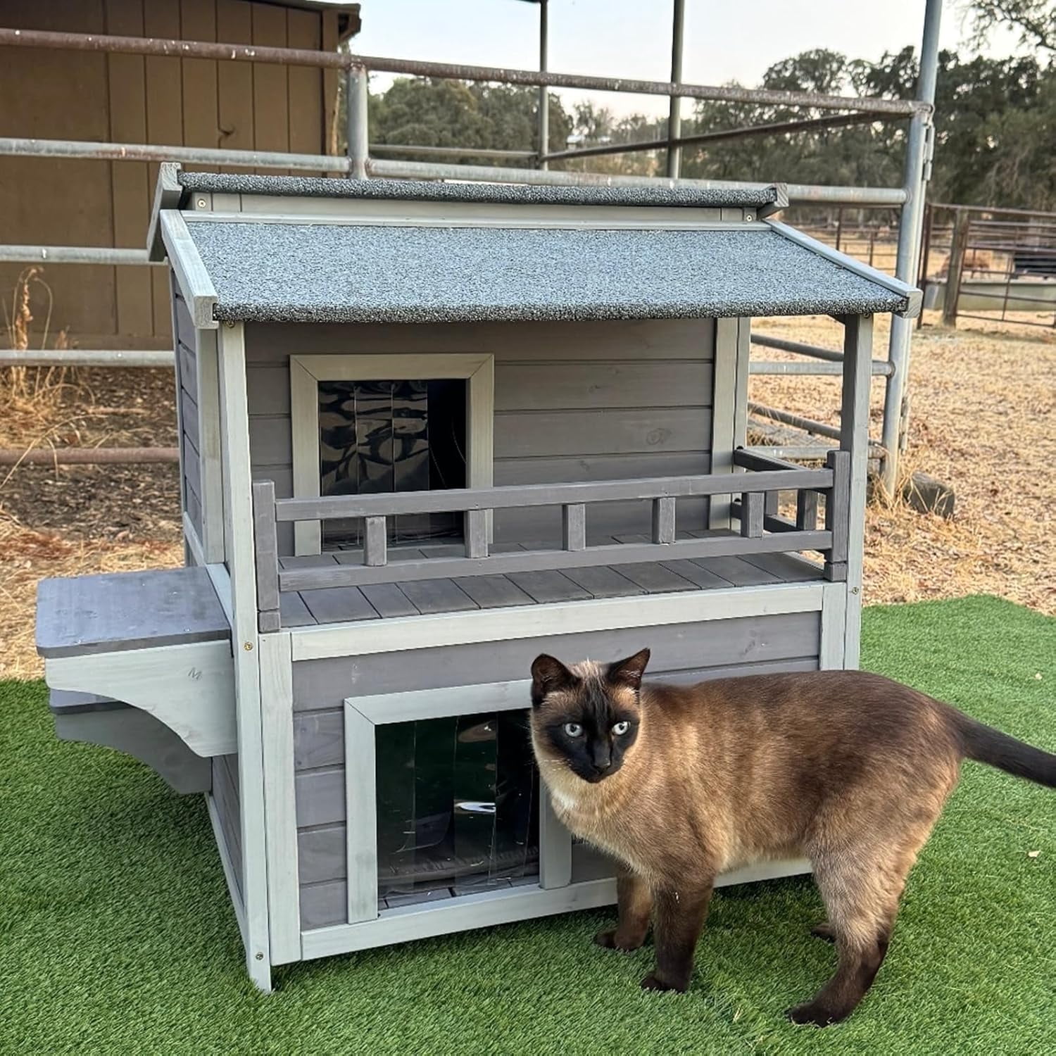 MEDEHOO Cat House Outdoor Kitty Shelter Waterpfoor for Winter, Indoor & Outdoor Use