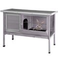 thumbnail image 1 of BUTINGLALE Guinea Pig Cage Indoor Wooden Rabbit Hutch with Metal Floor Grid and Removable Tray for Easy Cleaning, Bunny Cages Outdoor Waterproof Roof and Elevated Legs, 1 of 7