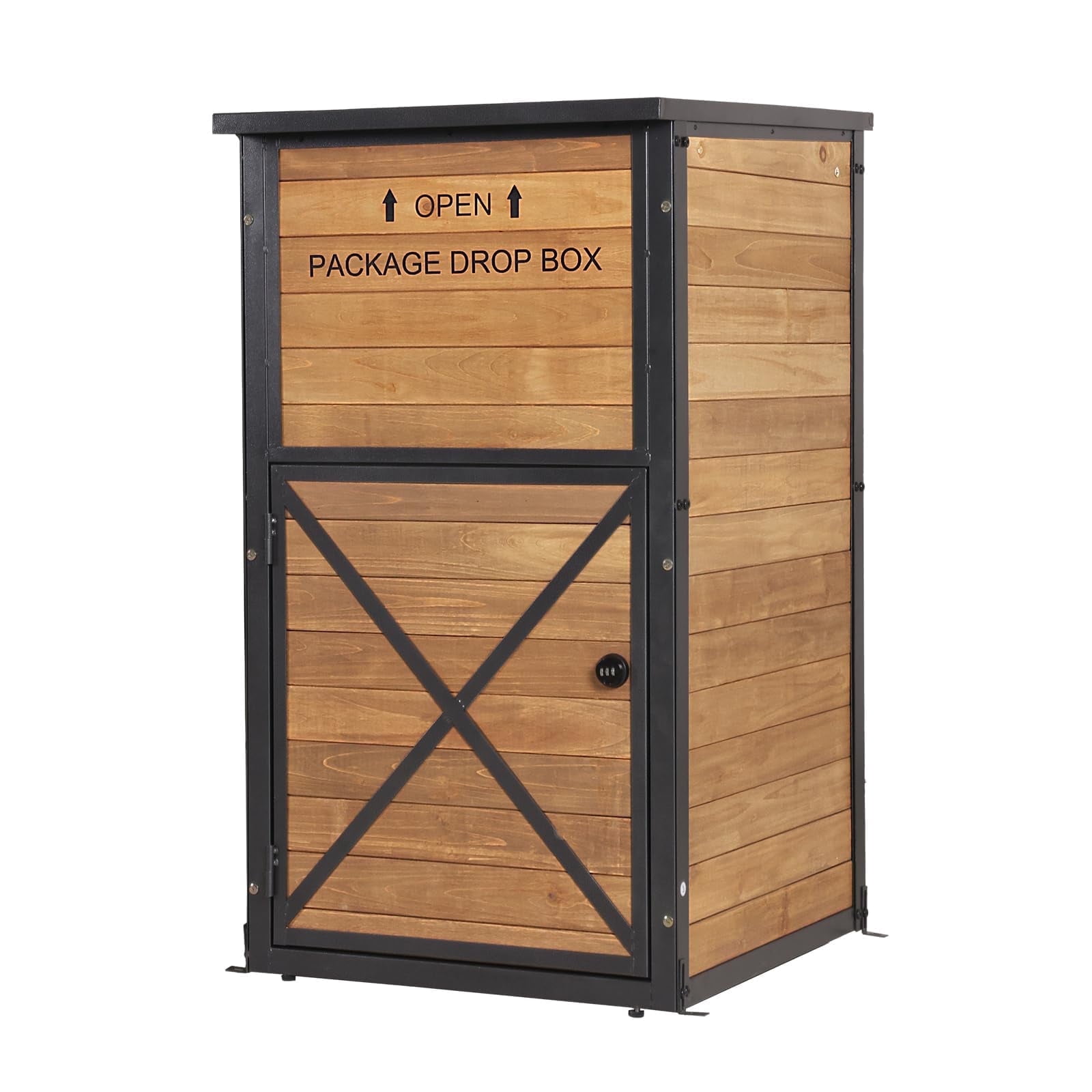 MEDEHOO Package Delivery Boxes for Outside, Metal Frame Large Parcel ...
