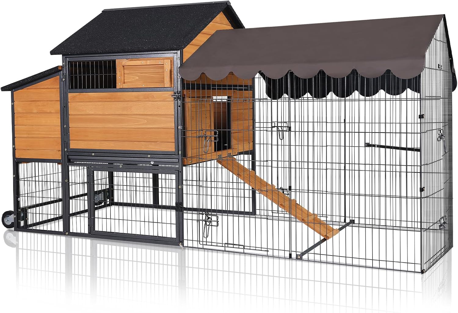 MEDHEHOO Ultimate Chicken Coop Spacious 85" Metal Frame Chicken House