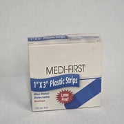 MEDI-FIRST Metal Detectable Bandages, Blue, 67133, Box of 100