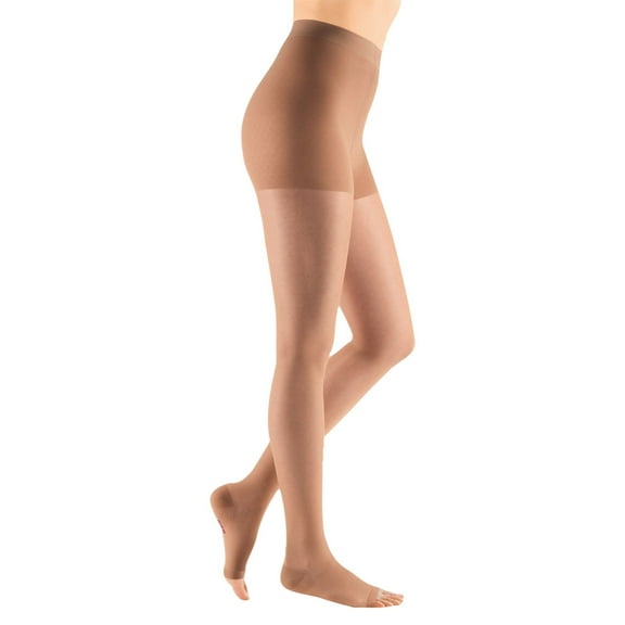 mediven sheer & soft for Women, 20-30 mmHg Panty Open Toe Compression Stockings, Natural, I-Standard