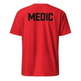 thumbnail image 1 of MEDIC Staff Uniform Tee - BACK Design (Red, M), 1 of 4