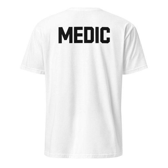 MEDIC Staff Uniform Tee - BACK Design (White, M)