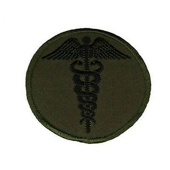 MEDICAL CADUCEUS PATCH OD OLIVE DRAB GREEN MEDIC DOC CORPSMAN EMT PARAMEDIC