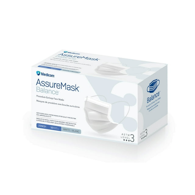 ASTM Level 3 Disposable Face Masks, Medical Grade, Pack of 50