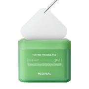 MEDIHEAL Teatree Trouble Pads for Skin Soothing for Sensitive skin - Vegan Fabric, 100 Pads
